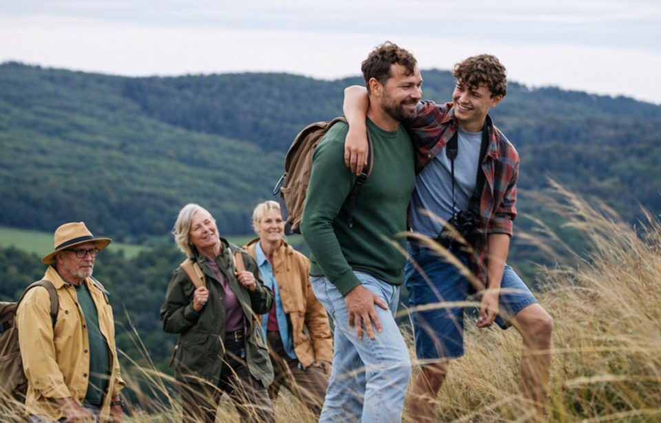 Family on a hike