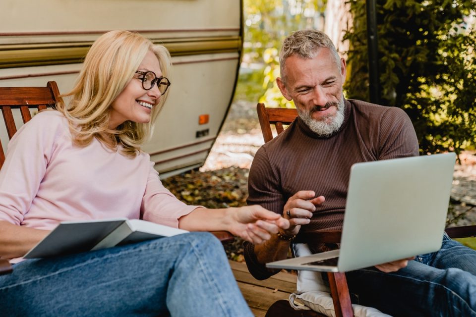 Older couple planning for retirement